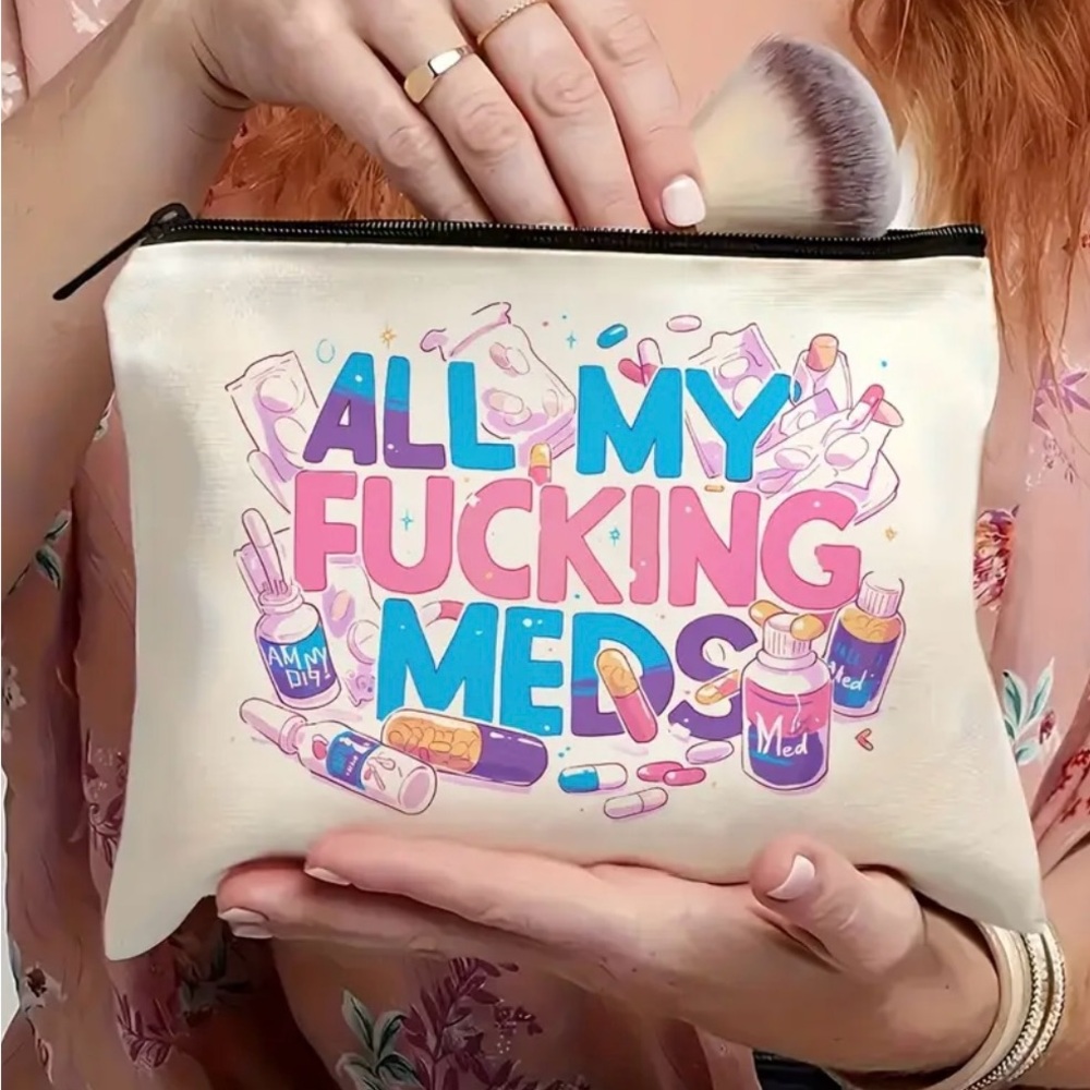 Novelty Zip Medicine Bag Cosmetic/Toiletry/Make-Up - Picture 1 of 2